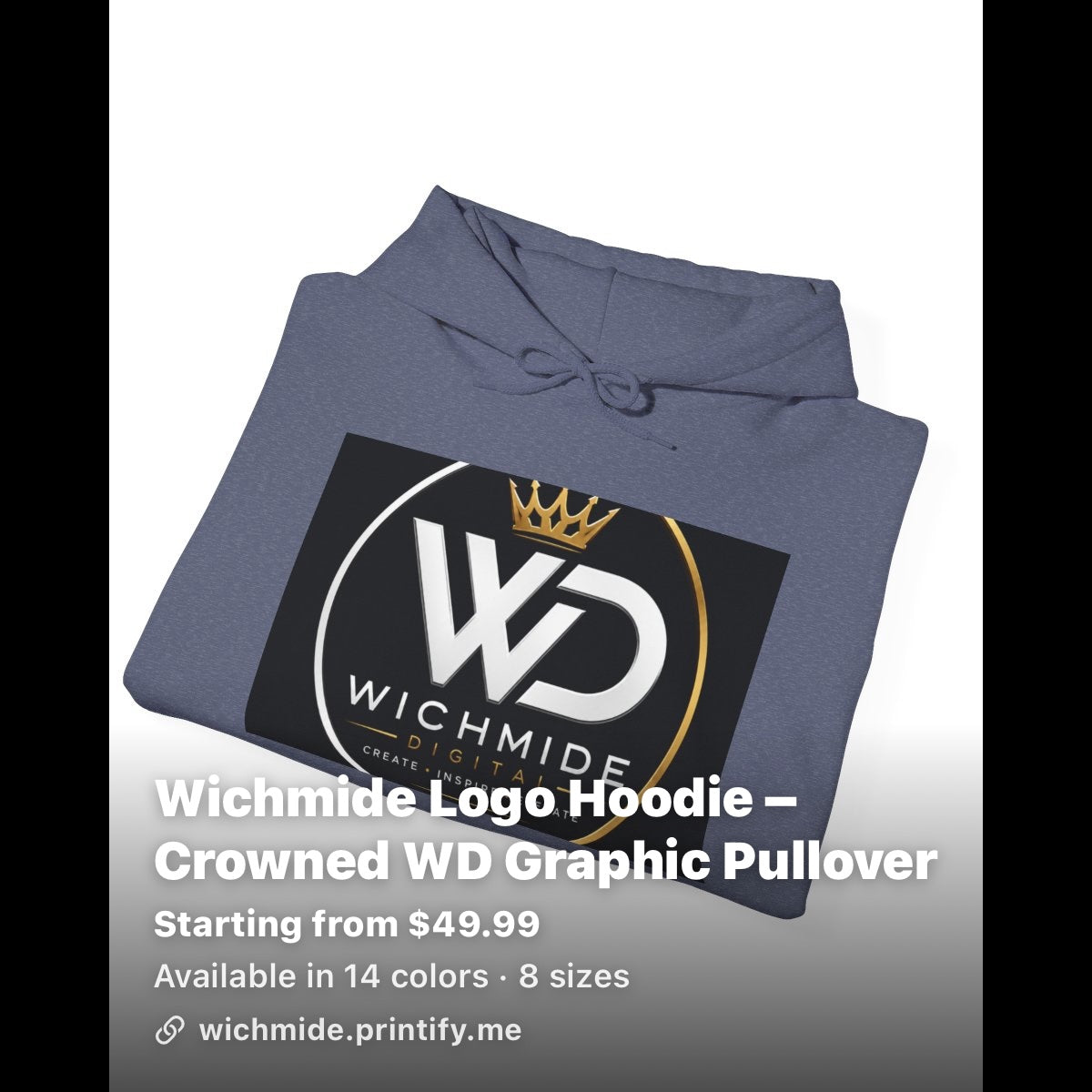 Wichmide Logo Hoodie – Crowned WD Premium Pullover