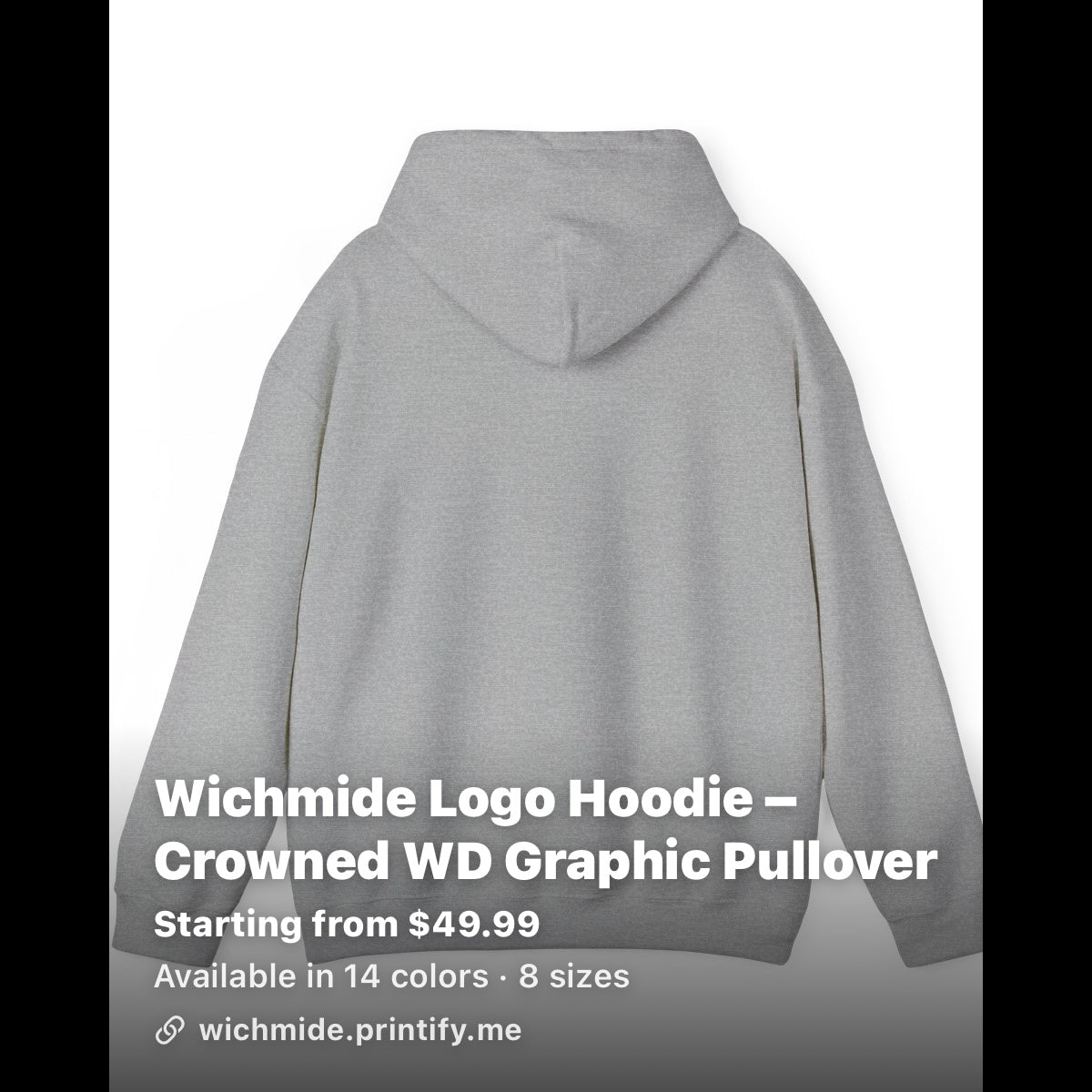 Wichmide Logo Hoodie – Crowned WD Premium Pullover