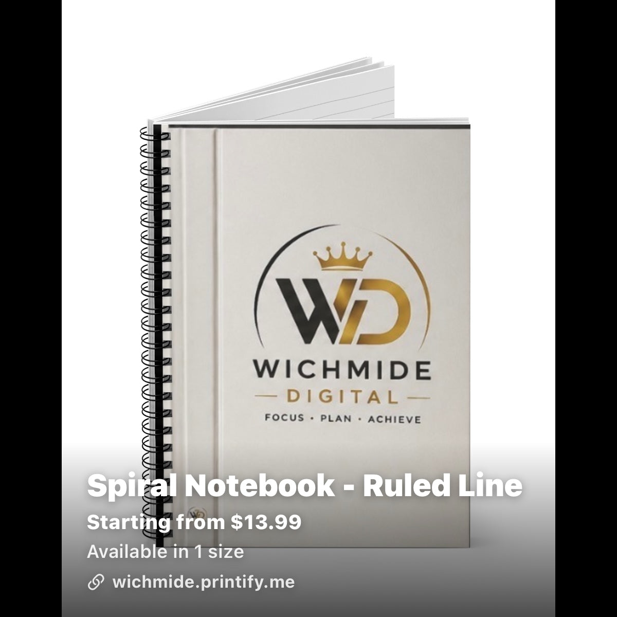 Spiral Notebook Ruled Line – Wichmide Digital