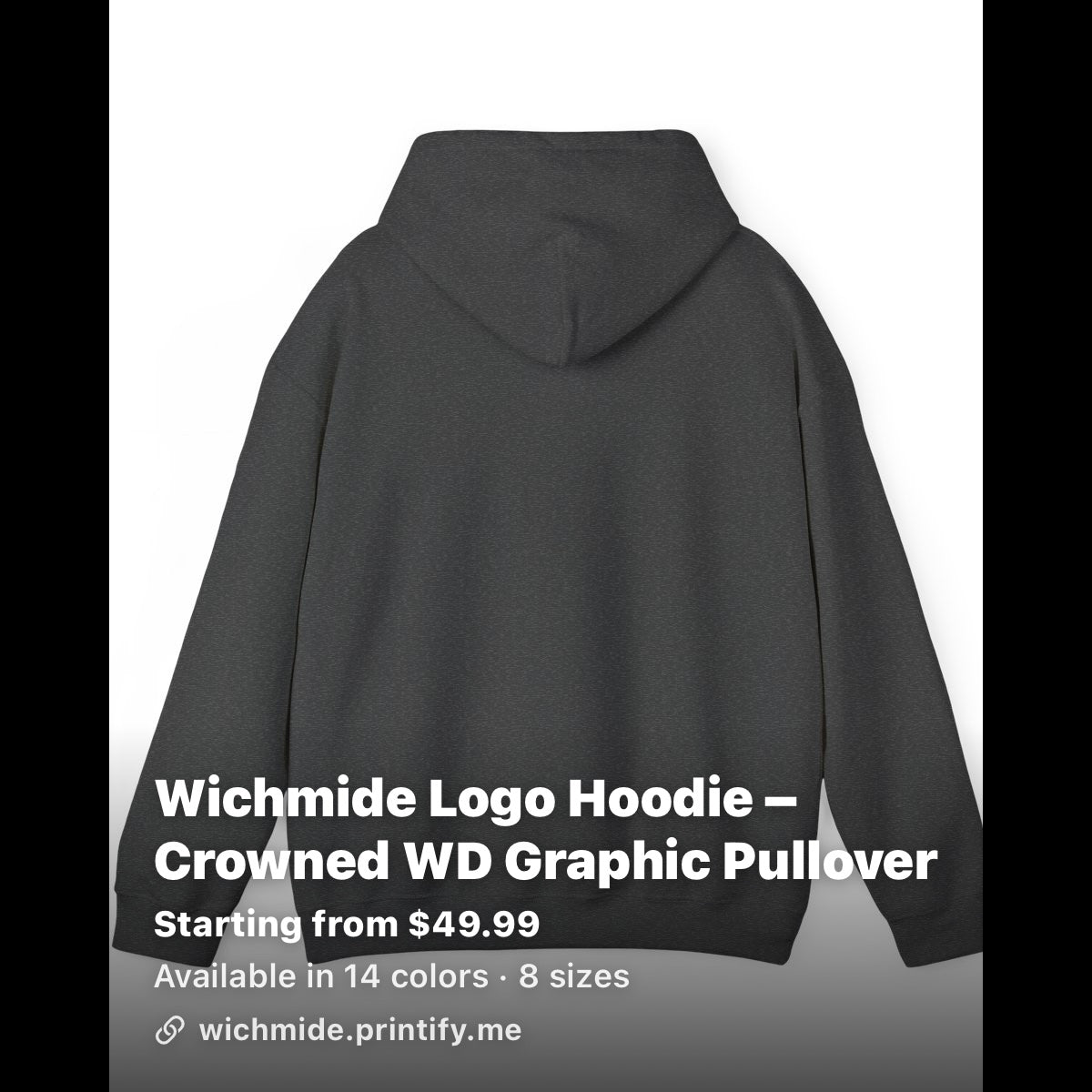 Wichmide Logo Hoodie – Crowned WD Premium Pullover
