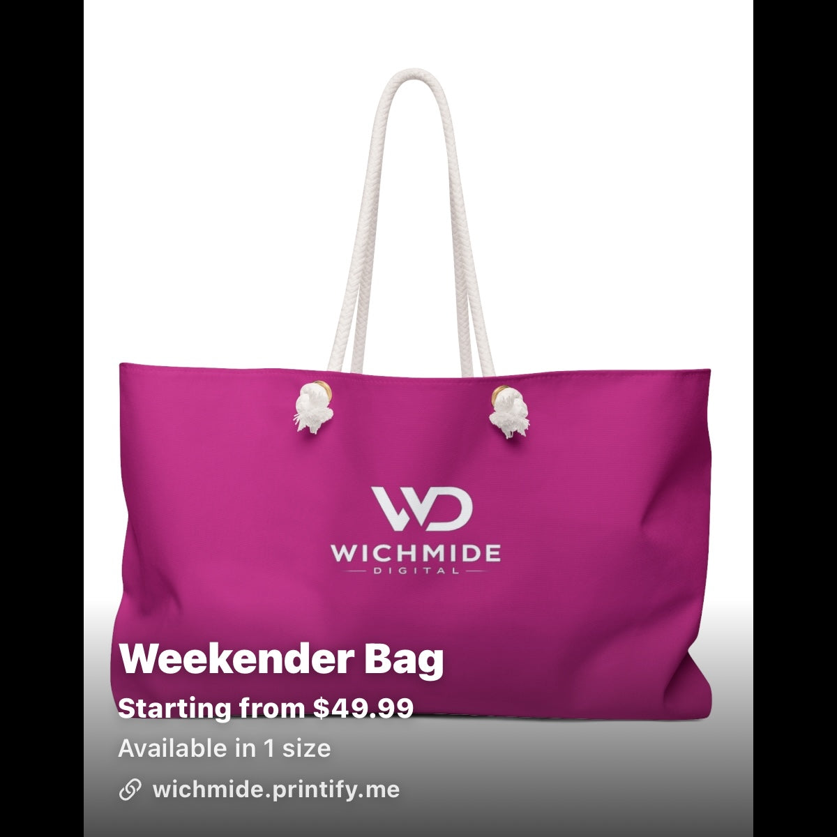 Wichmide Digital Luxury Weekender Bag