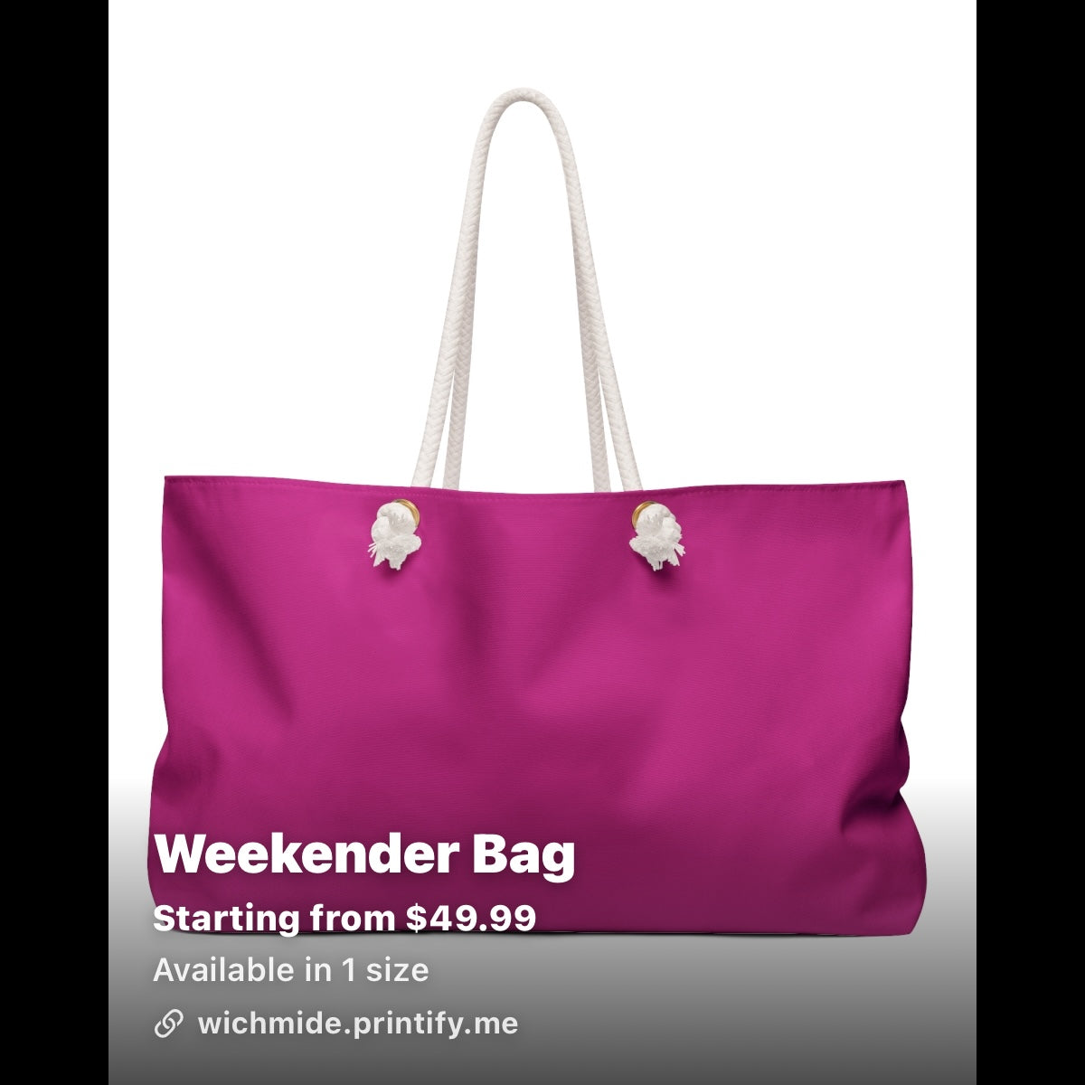 Wichmide Digital Luxury Weekender Bag