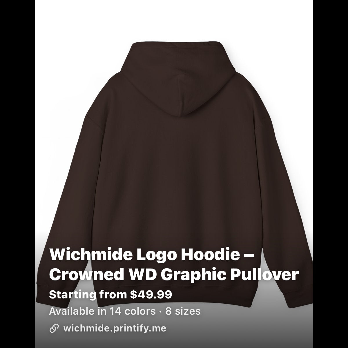 Wichmide Logo Hoodie – Crowned WD Premium Pullover