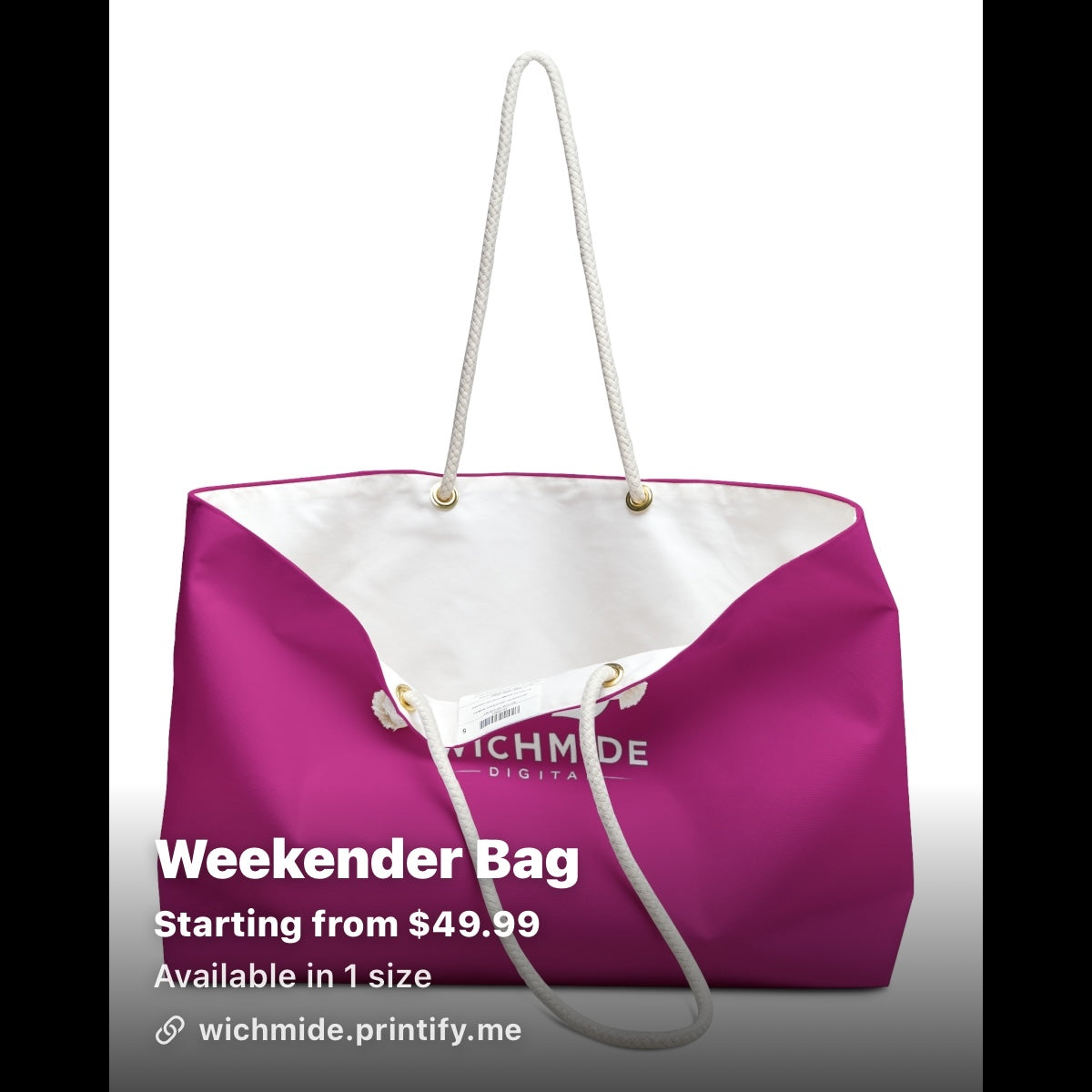 Wichmide Digital Luxury Weekender Bag