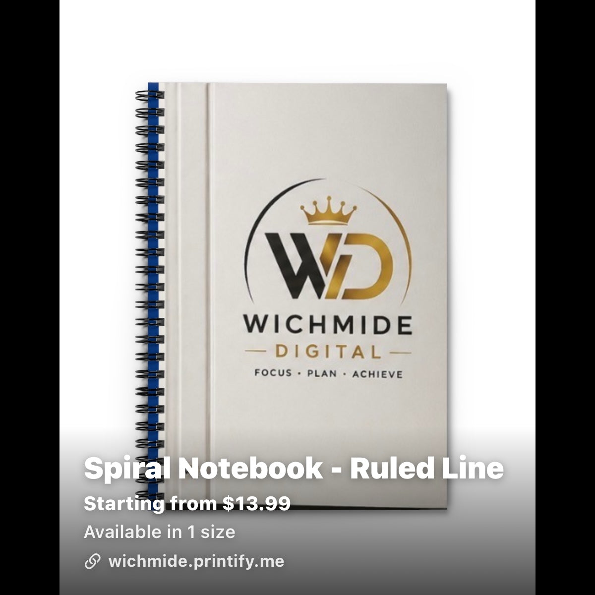 Spiral Notebook Ruled Line – Wichmide Digital