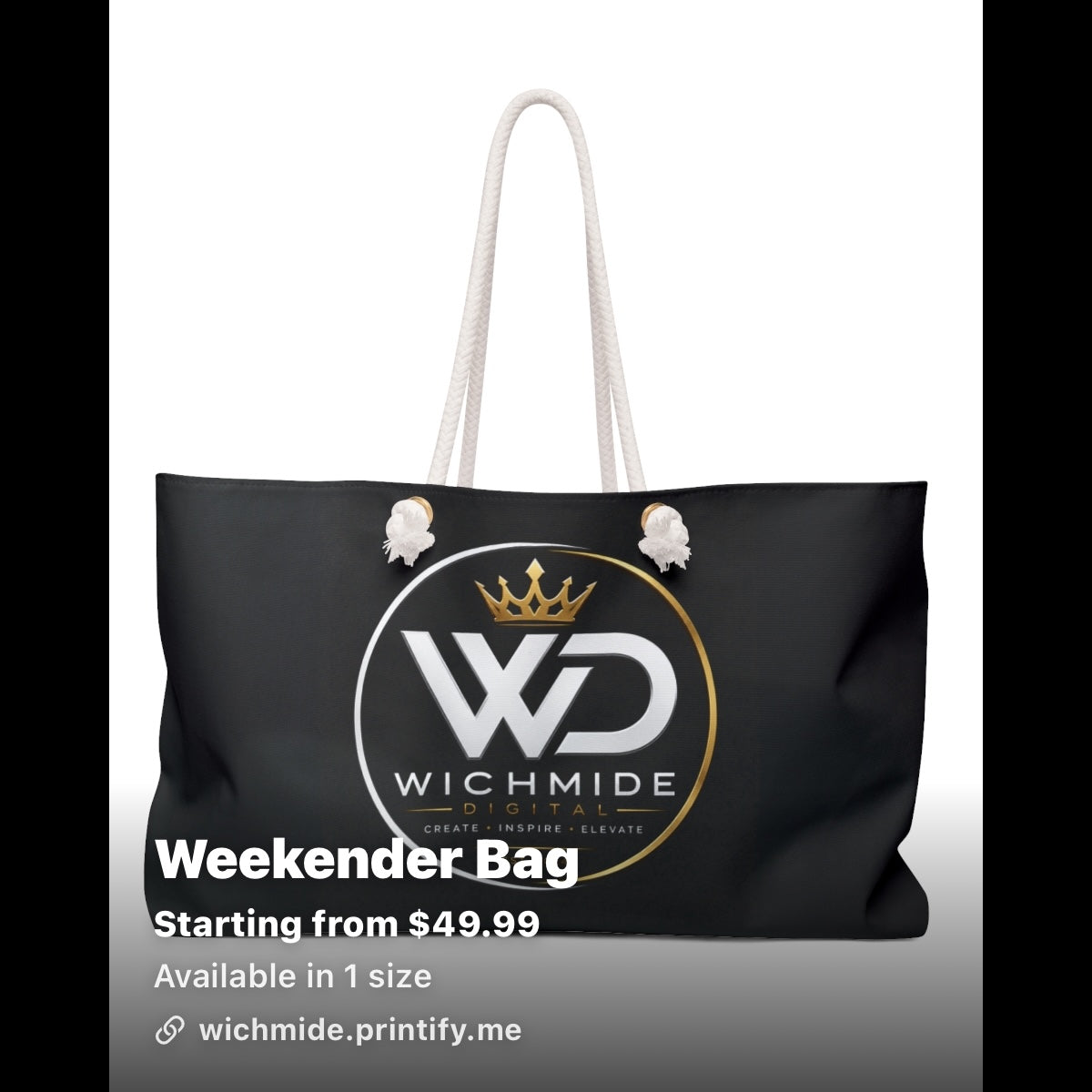 Wichmide Digital Luxury Weekender Bag