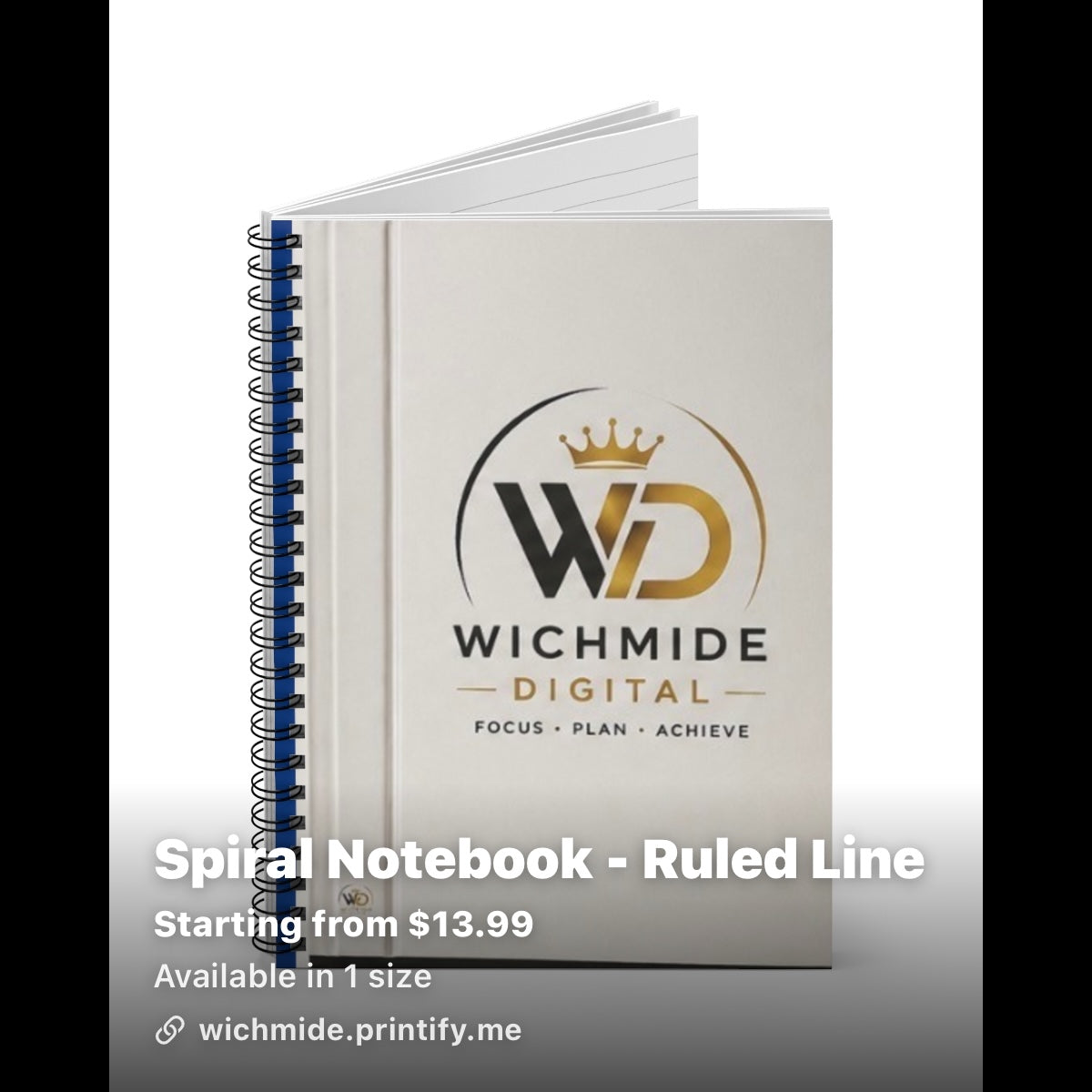 Spiral Notebook Ruled Line – Wichmide Digital