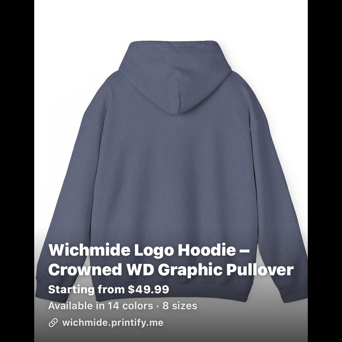 Wichmide Logo Hoodie – Crowned WD Premium Pullover