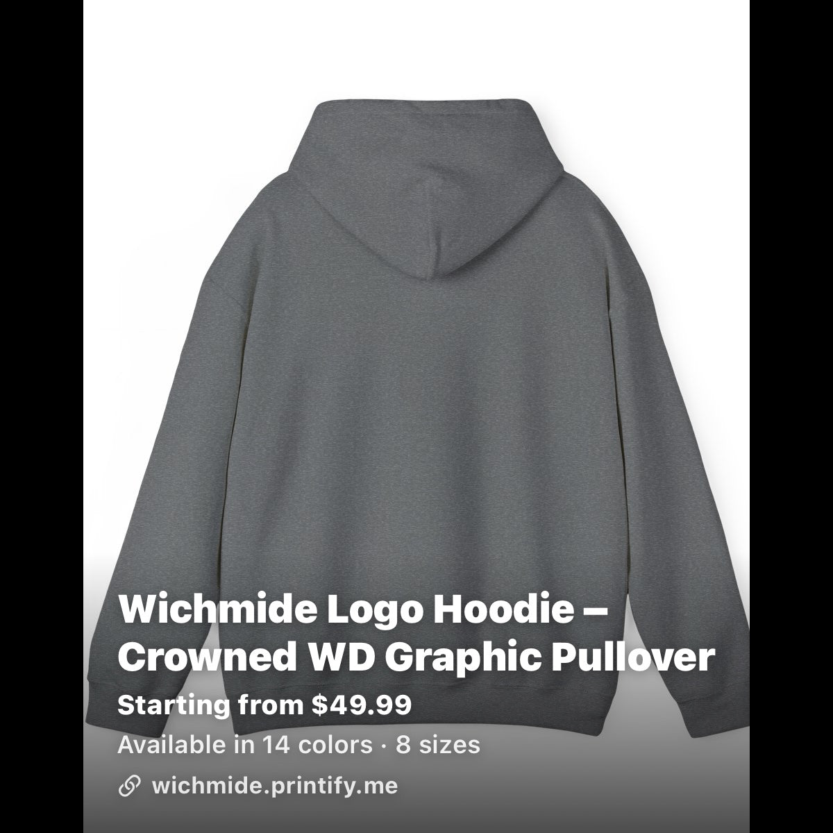 Wichmide Logo Hoodie – Crowned WD Premium Pullover