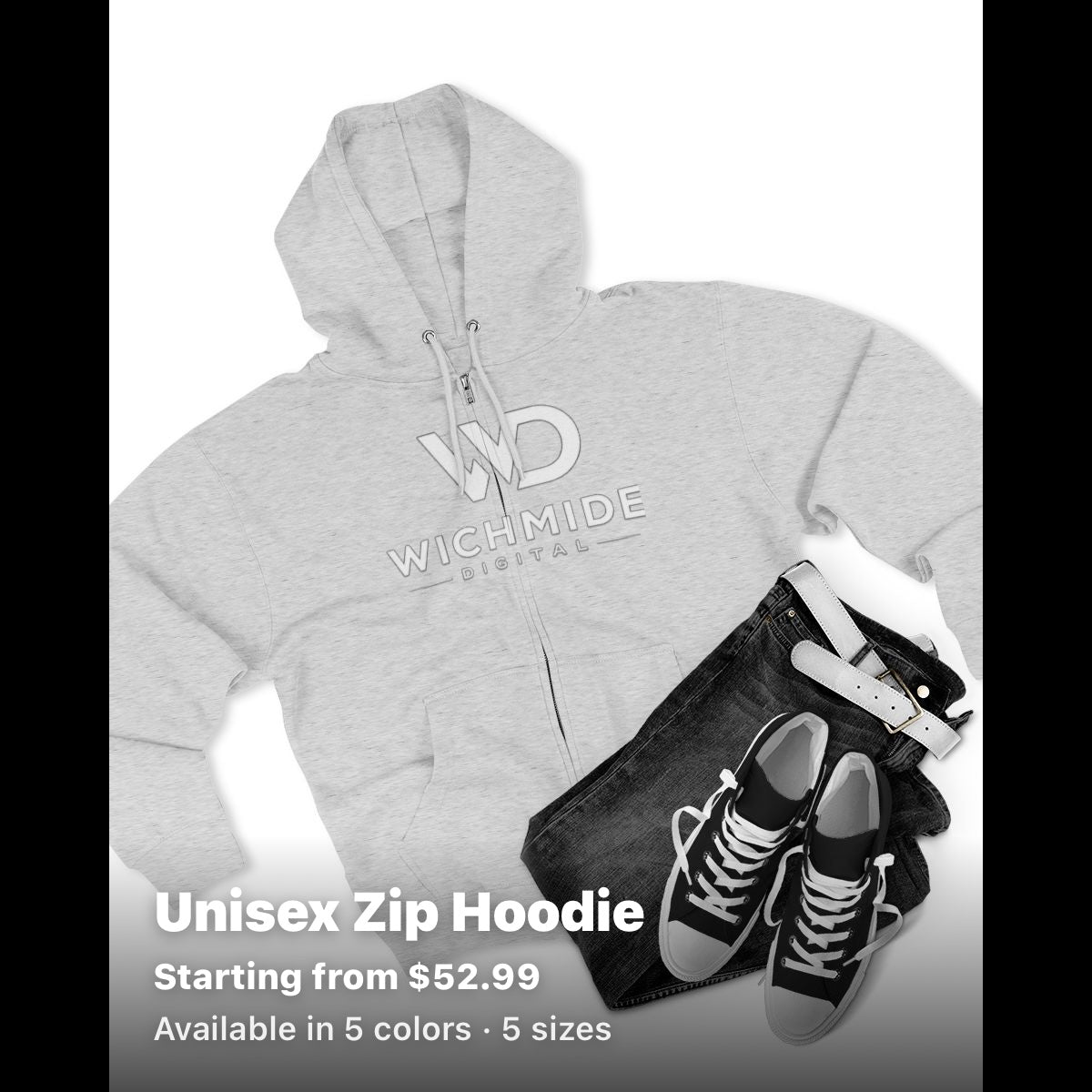 Wichmide Digital Premium Zip Hoodie