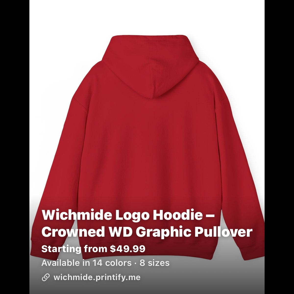 Wichmide Logo Hoodie – Crowned WD Premium Pullover